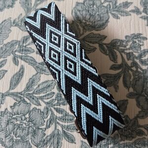 💙Black and Blue Geometric Patterned Bag Strap💙